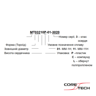MT08050C-11-0040 осердя, частини трансформаторів